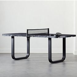 CB2 Marble Dining Table With Ping Pong Net!!