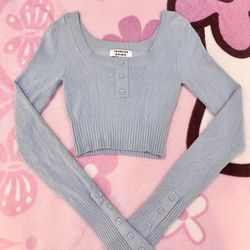 Frankies Bikini Blue Long Sleeve - Size: S