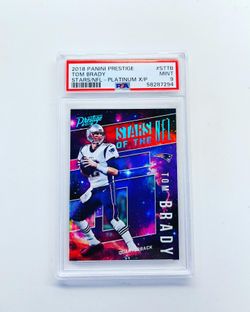 2018 Panini Prestige Stars of the NFL Platinum Tom Brady PSA 9 Mint SSP 25/25