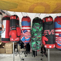 Boxing Bag With Gloves $10-$15-$20