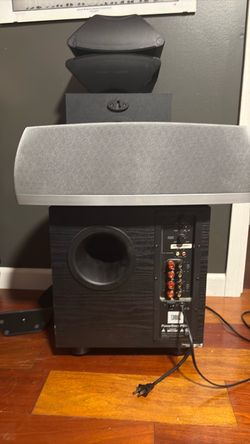 Very powerful and high end sound system JBL PowerBass PB10 with JBL center speaker Klipsch and Polk Audio