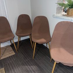Set Of 4 Chairs (With Covers)