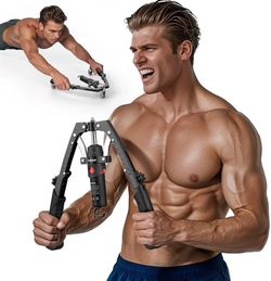 FLYBIRD Chest & Arm Twister with Flex Core Trainer - 15-Level Hydraulic Power Chest Press Machine (22-440lb) for Upper Body, Portable Resistance Our