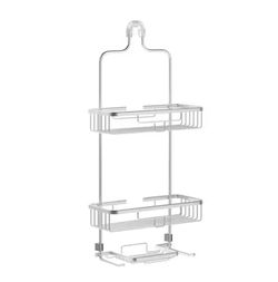 Zenna Home NeverRust Rustproof Aluminum Large Over-the-Shower Caddy in Satin Chrome@U15-183