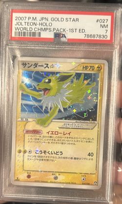 Japanese Jolteon Gold Star Holo (two Swirls)