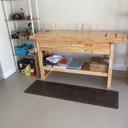 Heavy Duty Wood Workbench 