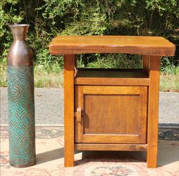 End Table / Nightstand Mission-Style Acacia Monkey Pod Wood