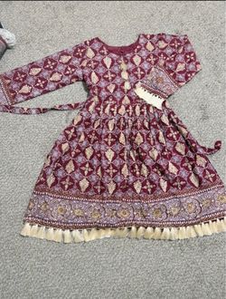 red and gold traditional dress