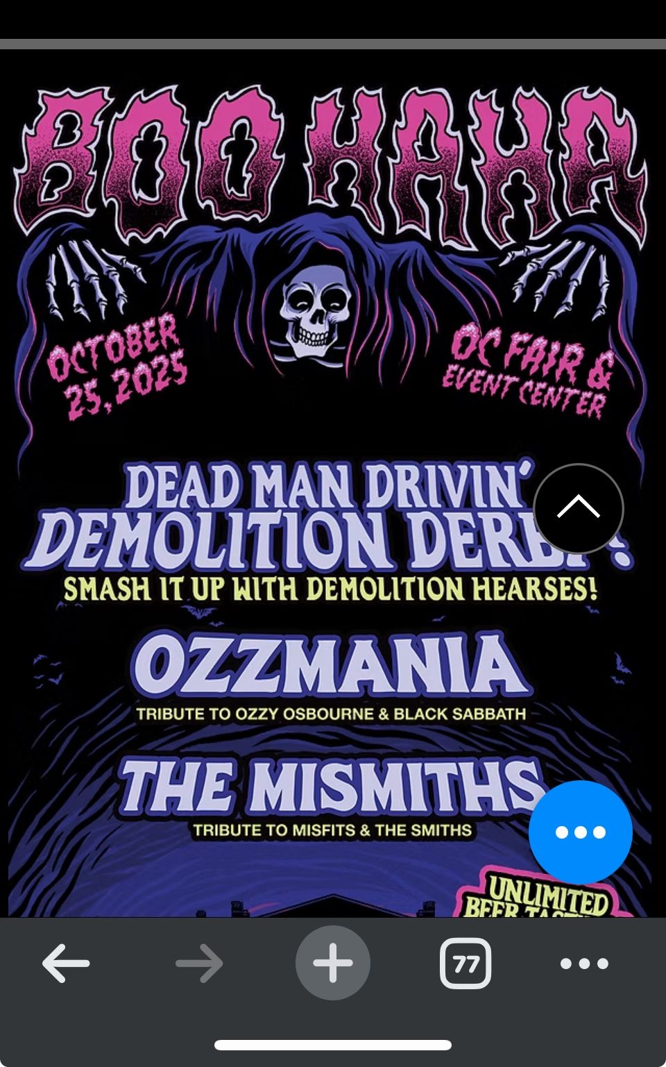 Boo ha ha concert $50 Reg $85 At Even 