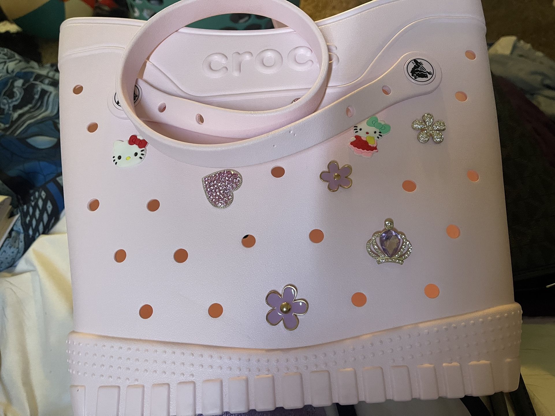 Croc Tote With Charms