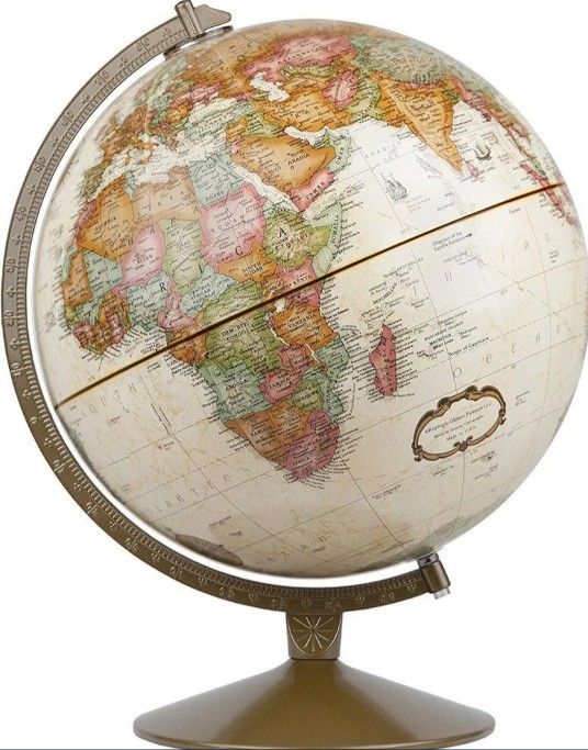 Replogle Globes World Globe,  Vintage Style 12-Inch Diameter Platinum Series Globe ,Over 4,000 Place Names. 