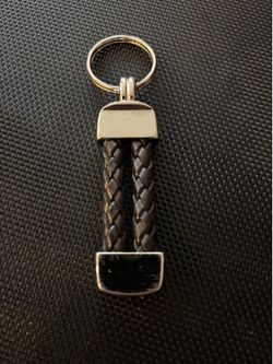 Braided Leather Keychain