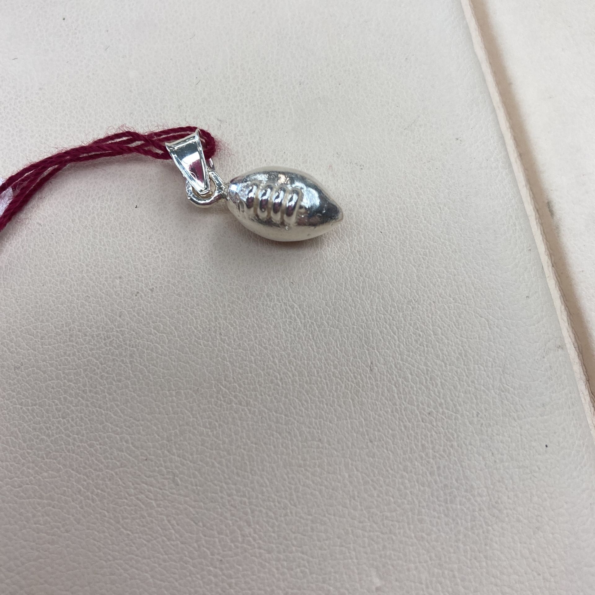 Silver Football Charm