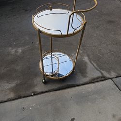 Expensive Mirror Table   95  With Wheels 
