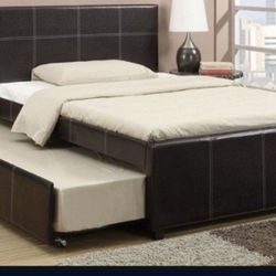 Trundle Twin Bed Frames With 2 Mattresses Included