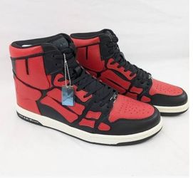 AMIRI Skel Top Hi Black Red White US M 10

