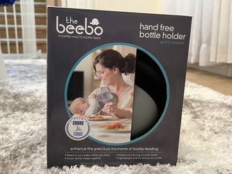 Beebo Free Hand Baby Bottle Holder/ Grey 