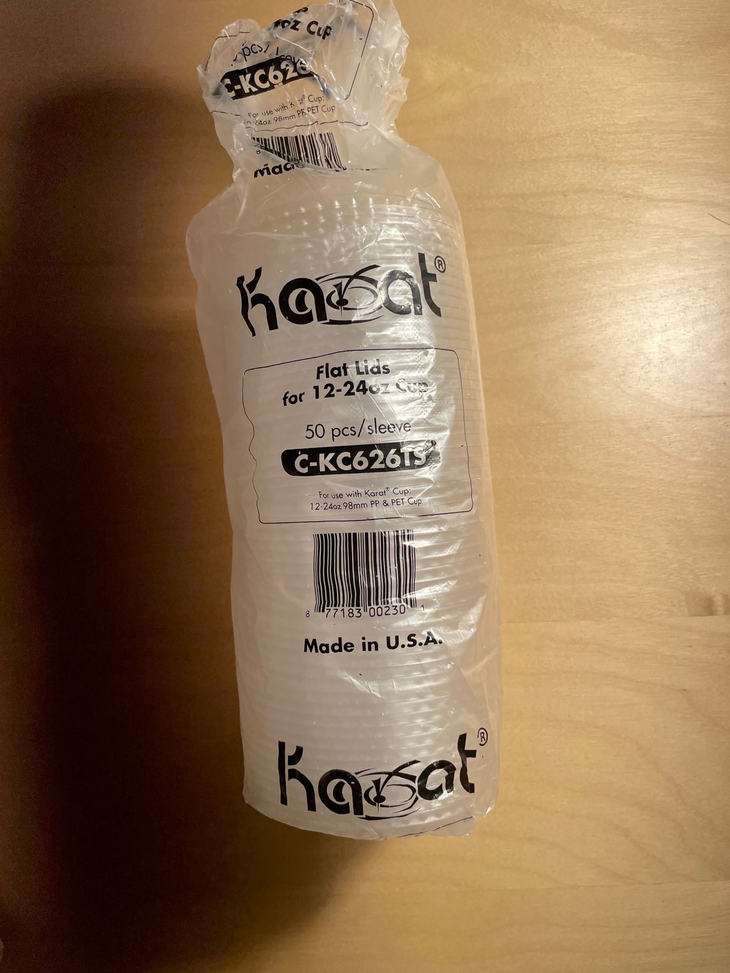 Karat Plastic Lids for 12-24oz Cups (100 pack)