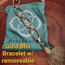 Kendra Scott Gold Mia Tassle Bracelet 