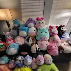 125 Squishmallows In Like New To New Condition. Smoke Free Home . Daughter Was Collecting Them And Now Wants To Do Something Else 