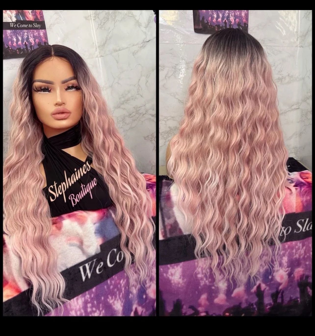 Human Hair Blended Lace Front Lace Part Wig
