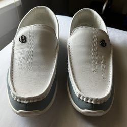  Color: White And Blue Colored Loafers Size:10.5