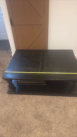 Dark Wood Coffee Table with  Shelf