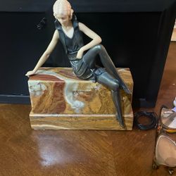 Art Nouveau Female Dancer Museum Quality Bronze Sculpture by Preiss Figure