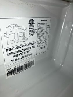 Black Hisense mini Fridge and freezer