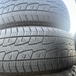 2 used tires 265/70r16 🤑free installation ‼️