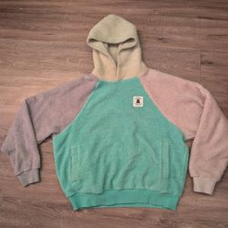 Teddy Fresh Fluffy Color Block Hoodie 