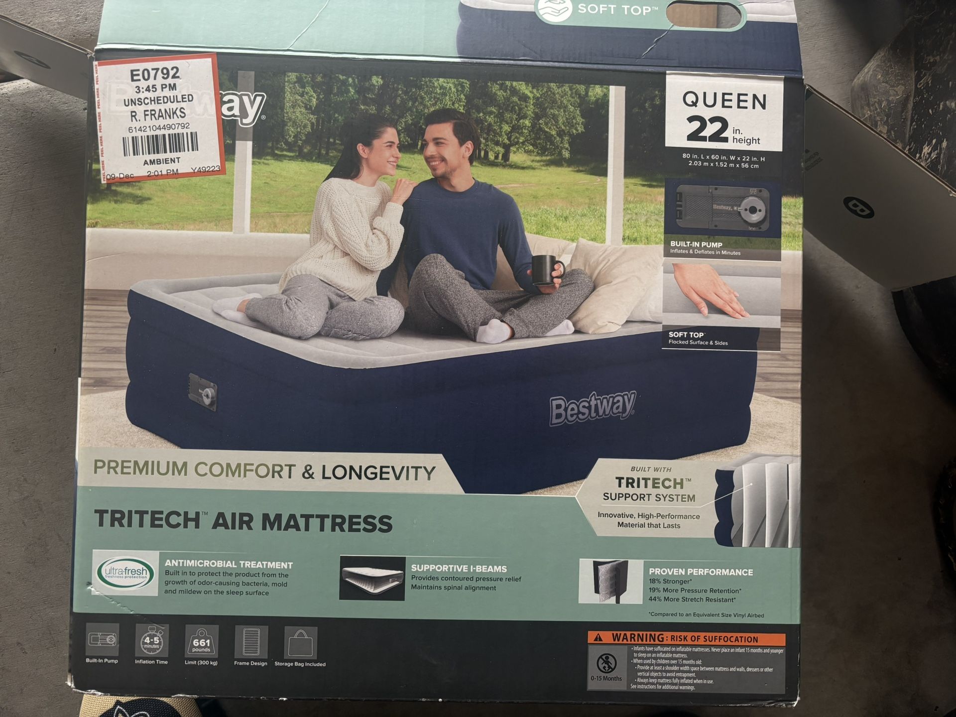 Tritec Queen Self Inflating Air Mattress