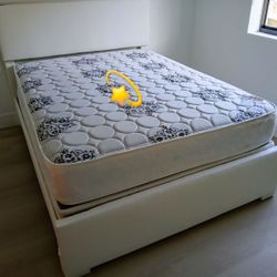 $350 Queen Bed Frame With Mattress And Boxspring Brand New Free Delivery 