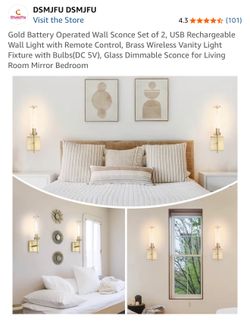 Gold Wall Sconce Set of 2