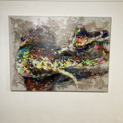 Lienzo Cuadro Arte Moderno Grande Abstracto textura al óleo, sala de estar dormitorio pasillo pared decorativo 47”x35” pulgadas  Canvas Painting Moder