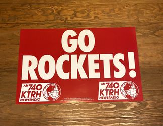 Vintage Houston Rockets Double Sided Sign 