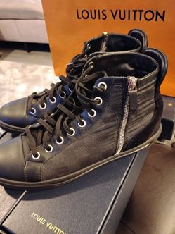 Louis Vuitton Mens US 8 High Top Damier Sneakers