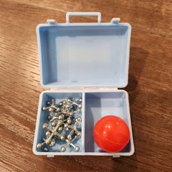 Mini Metal 12 Piece Set of Jacks & Ball