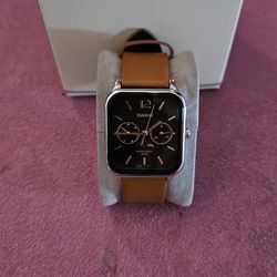 casio moonphase leather strap