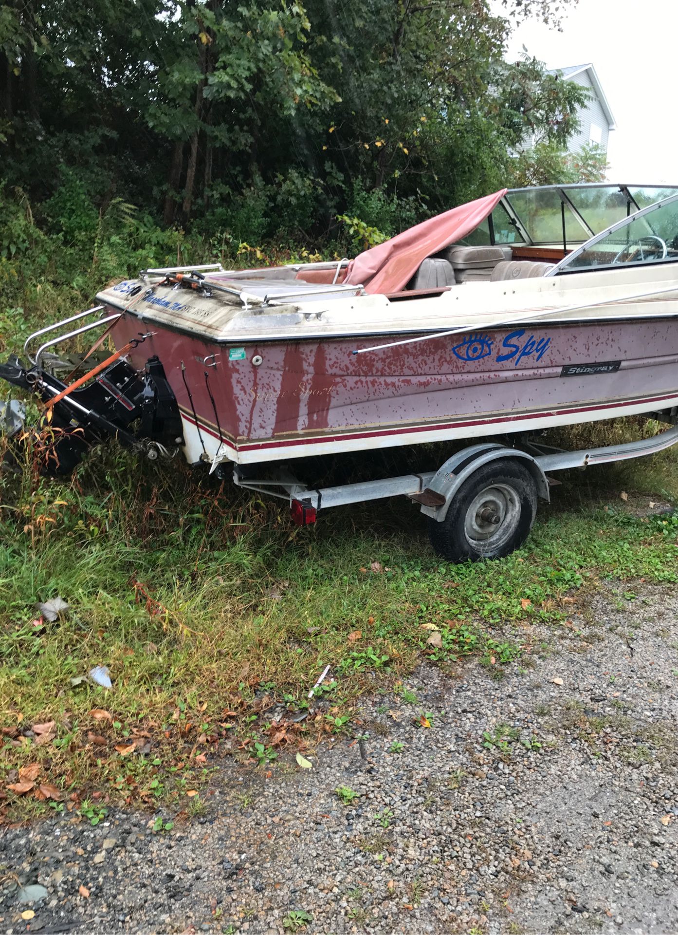 1998 stingray inboard outboard motor great boat trailer and all