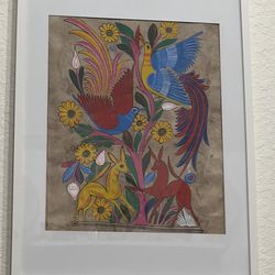 Amate Bird Bark Painting