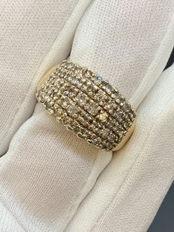 Gold Diamond Cluster ring #33732
