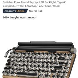 Retro Typewriter Wireless Hotswappable Mechanical Keyboard Pro