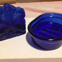 Glass Soap Dish & Candle Holder