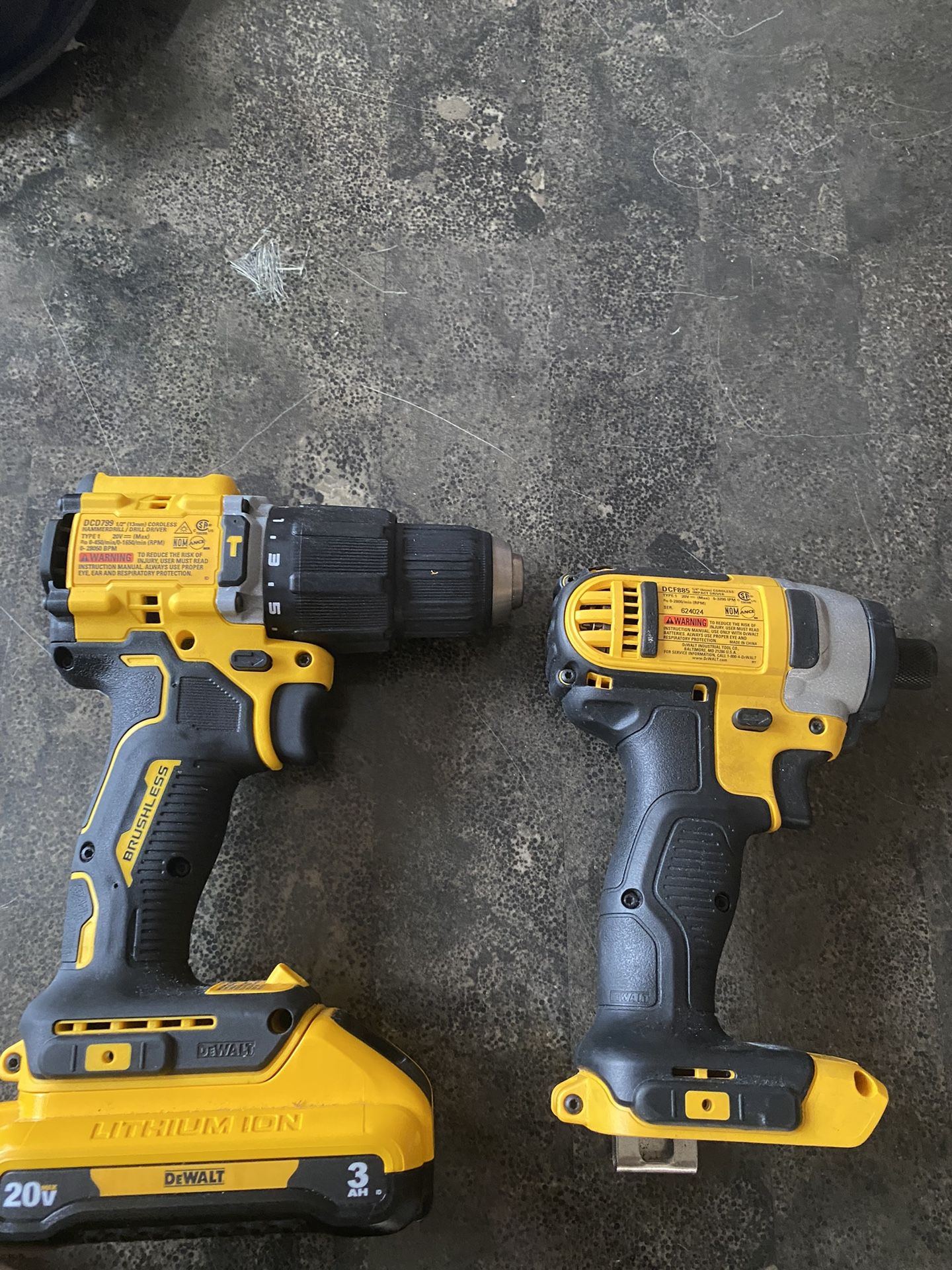 Dewalt Brushless Hammer Drill + Impact Driver