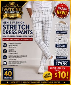🔥 BRAND NEW Men’s Fashion Stretch Dress Pants – Size 40 (Medium) – ONLY $10! 🔥