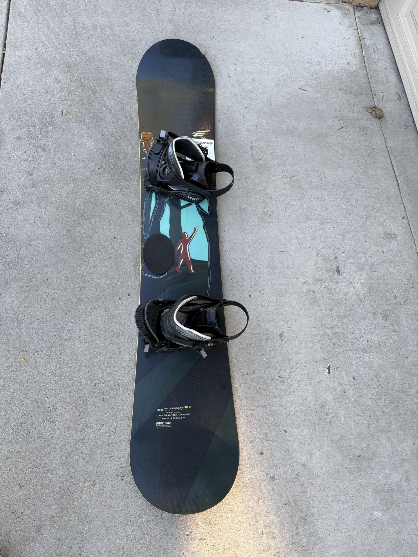 Chris Engelsman Men’s 164CM Snowboard Includes K2 Bindings