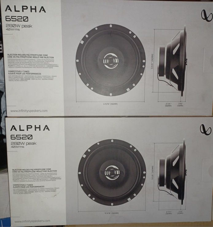 2x Pairs Infinity 6½" Speakers