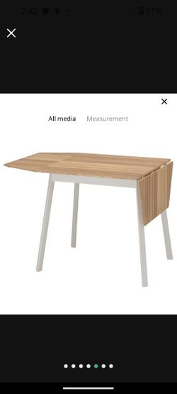 IKEA IKEA PS 2012 Drop-leaf table, bamboo/white for Sale in Los Angeles, CA  - OfferUp