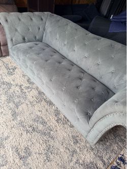 Kari Velvet Sofa — Gray Modern and Elegant